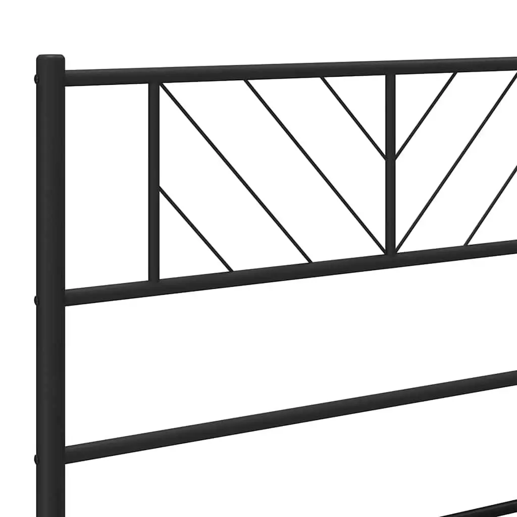Black Metal Headboard for Bed Frames 107cm
