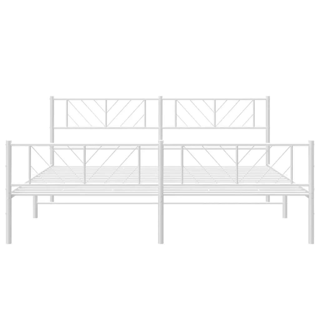 King Metal Bed Frame 183x203cm with Footboard