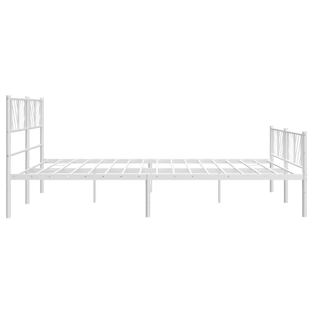 King Metal Bed Frame 183x203cm with Footboard