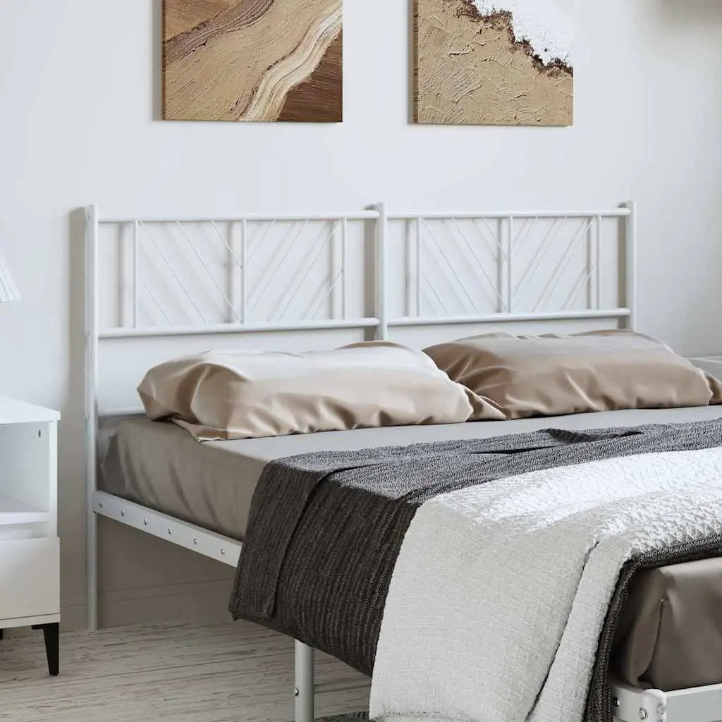 Metal Headboard White 135cm Bed Frame Head Board Bedroom Furniture Sturdy