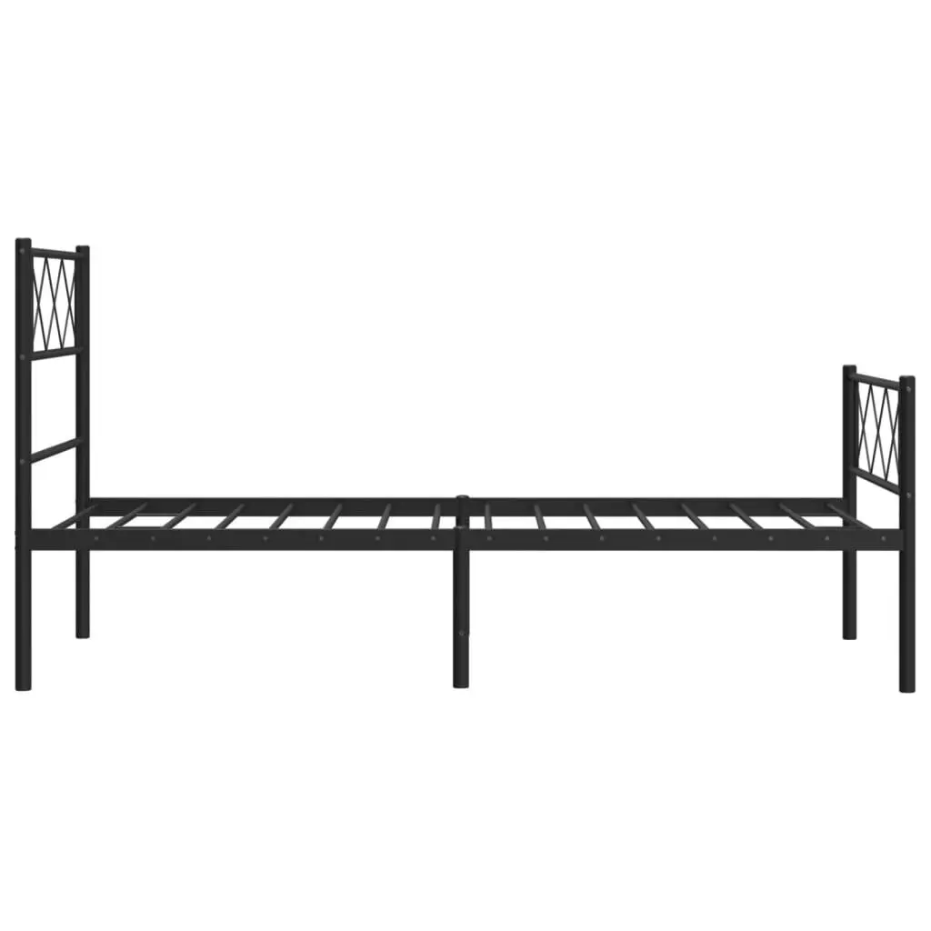 Black Metal King Single Bed Frame 107x203cm