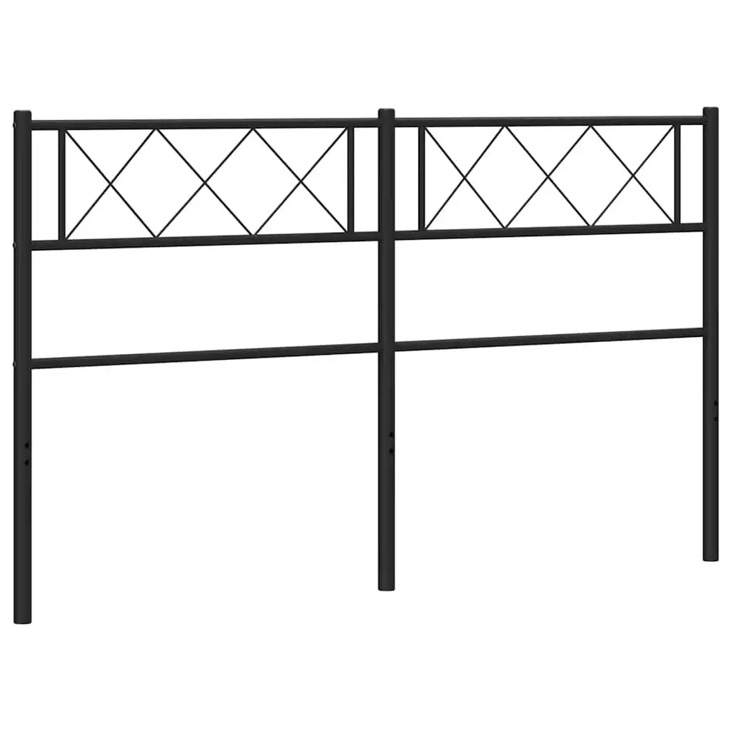Black Metal Headboard for 150 cm Bed Frames