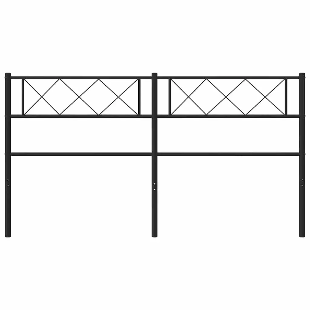 Black Metal Headboard for 150 cm Bed Frames