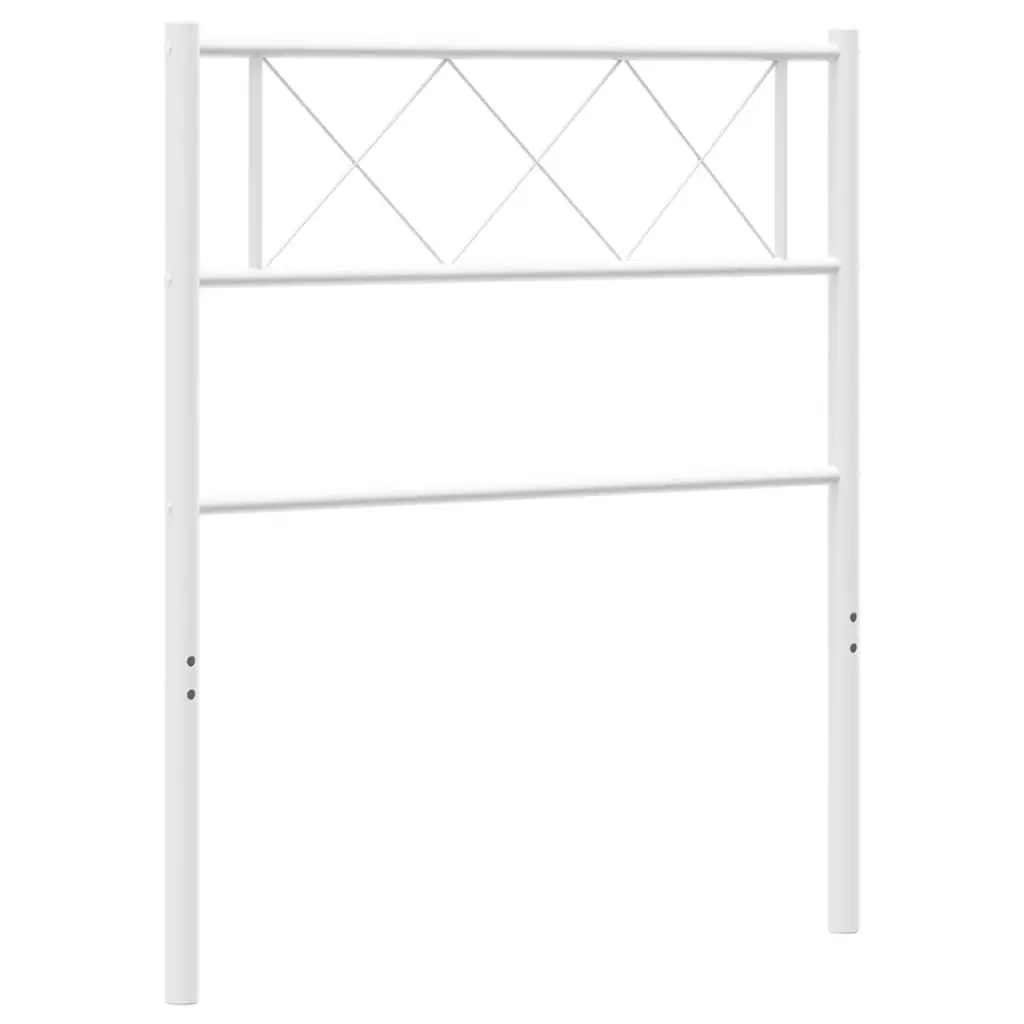 White Metal Headboard 90cm for Bed Frames