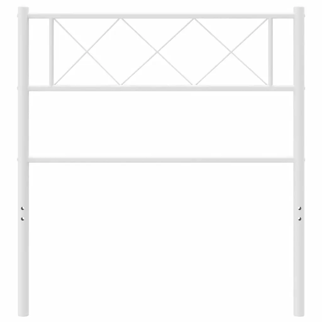 White Metal Headboard 90cm for Bed Frames