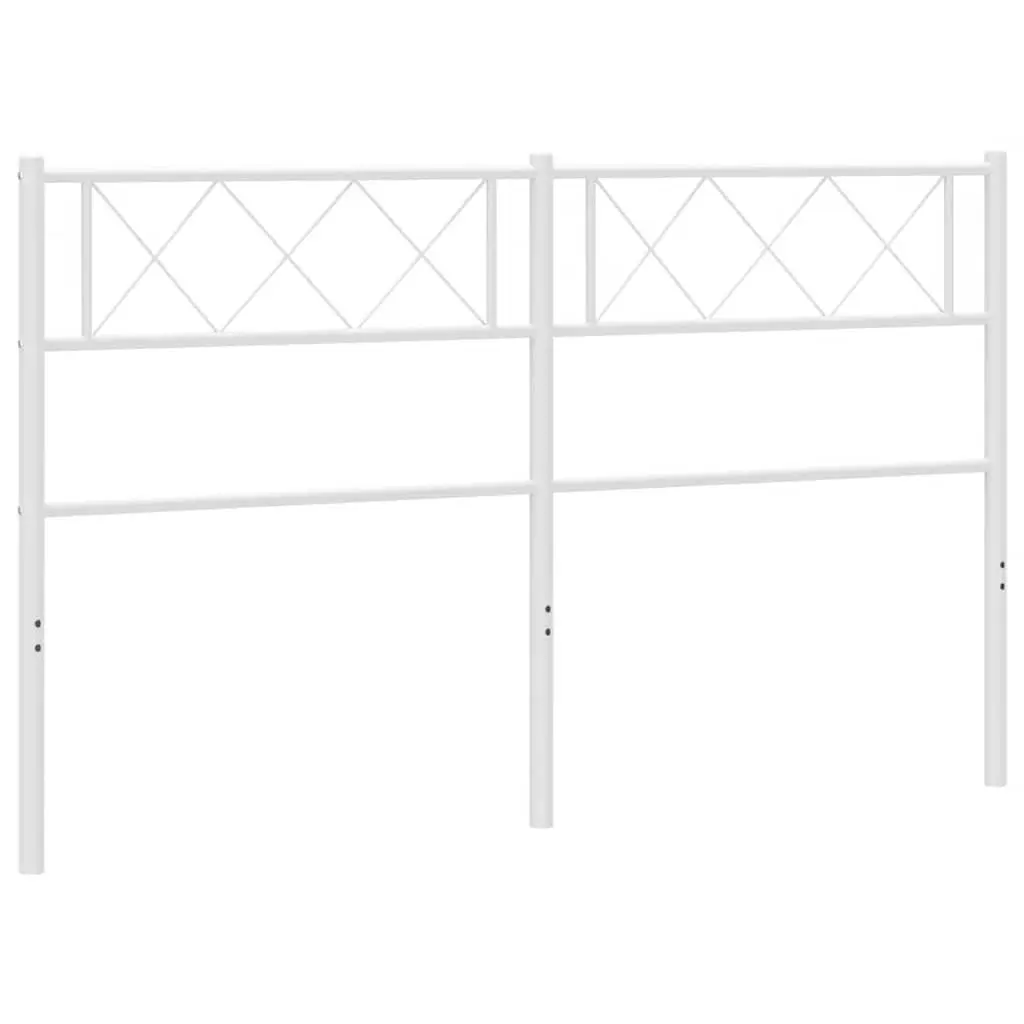 White Metal Headboard 135 cm for Bedrooms