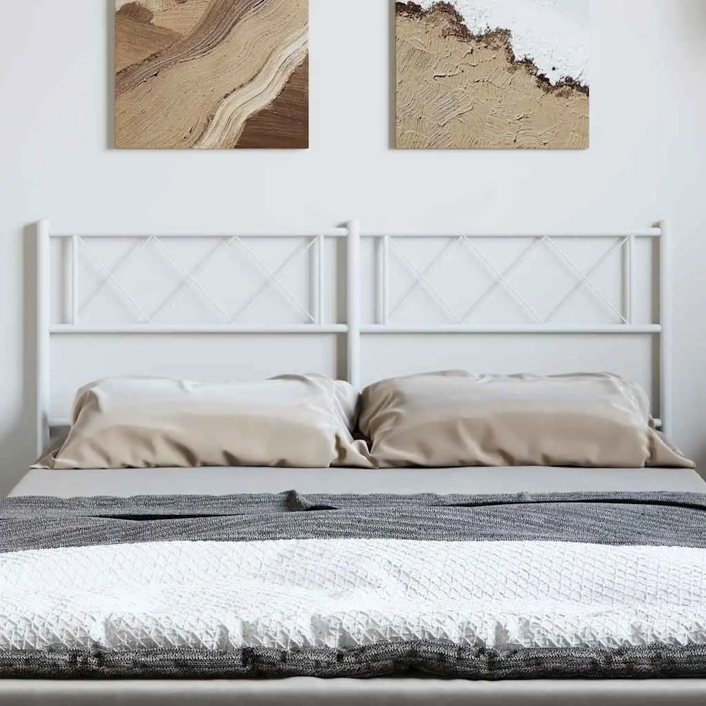 White Metal Headboard 135 cm for Bedrooms