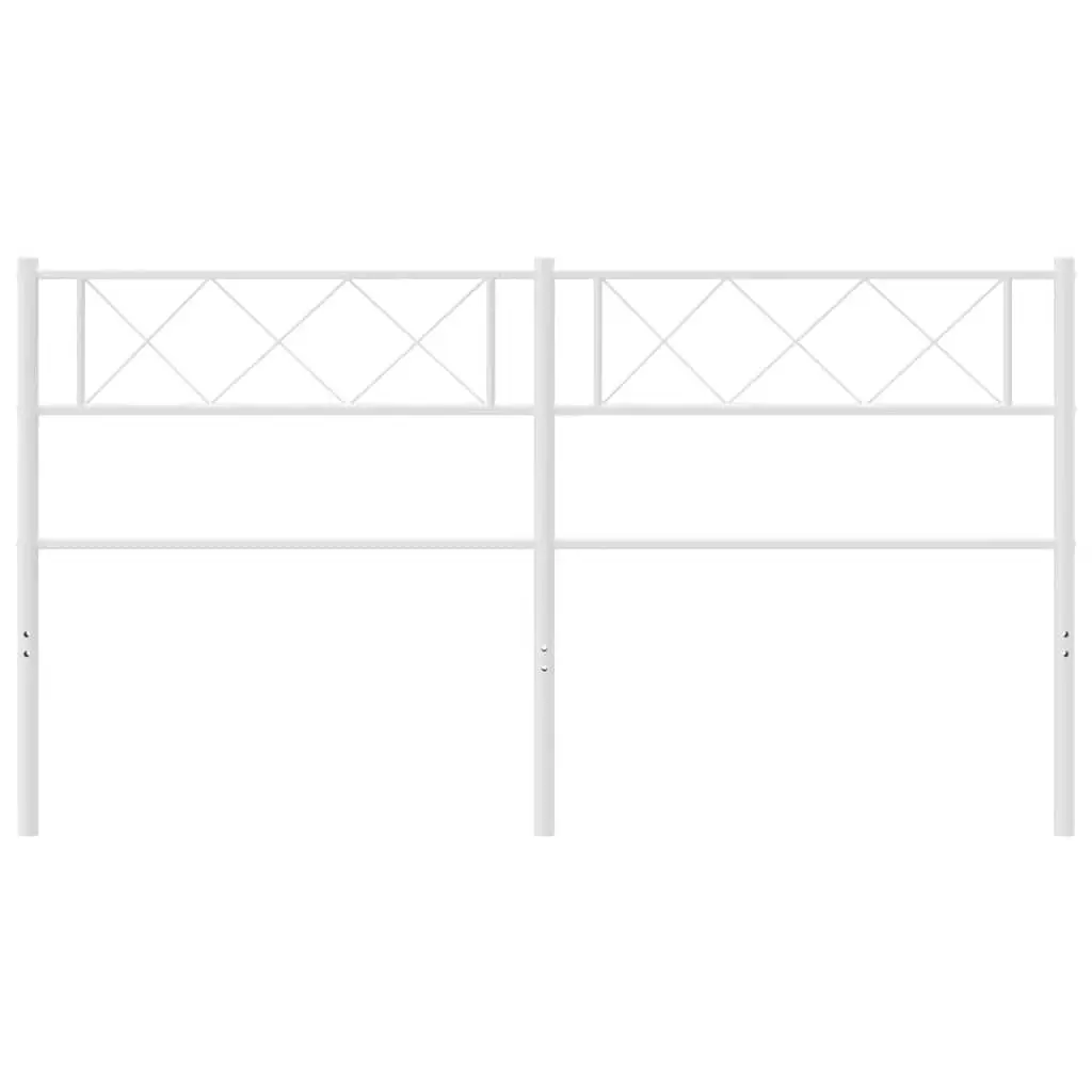 White Metal Headboard 135 cm for Bedrooms