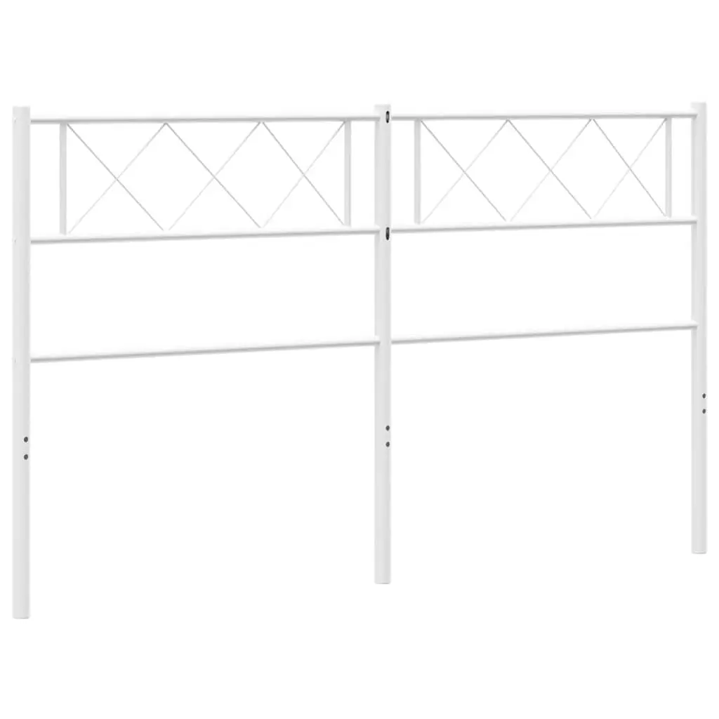 White Metal Headboard 135 cm for Bedrooms