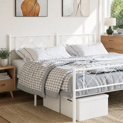 Durable White Metal Headboard 180cm for Your Bed