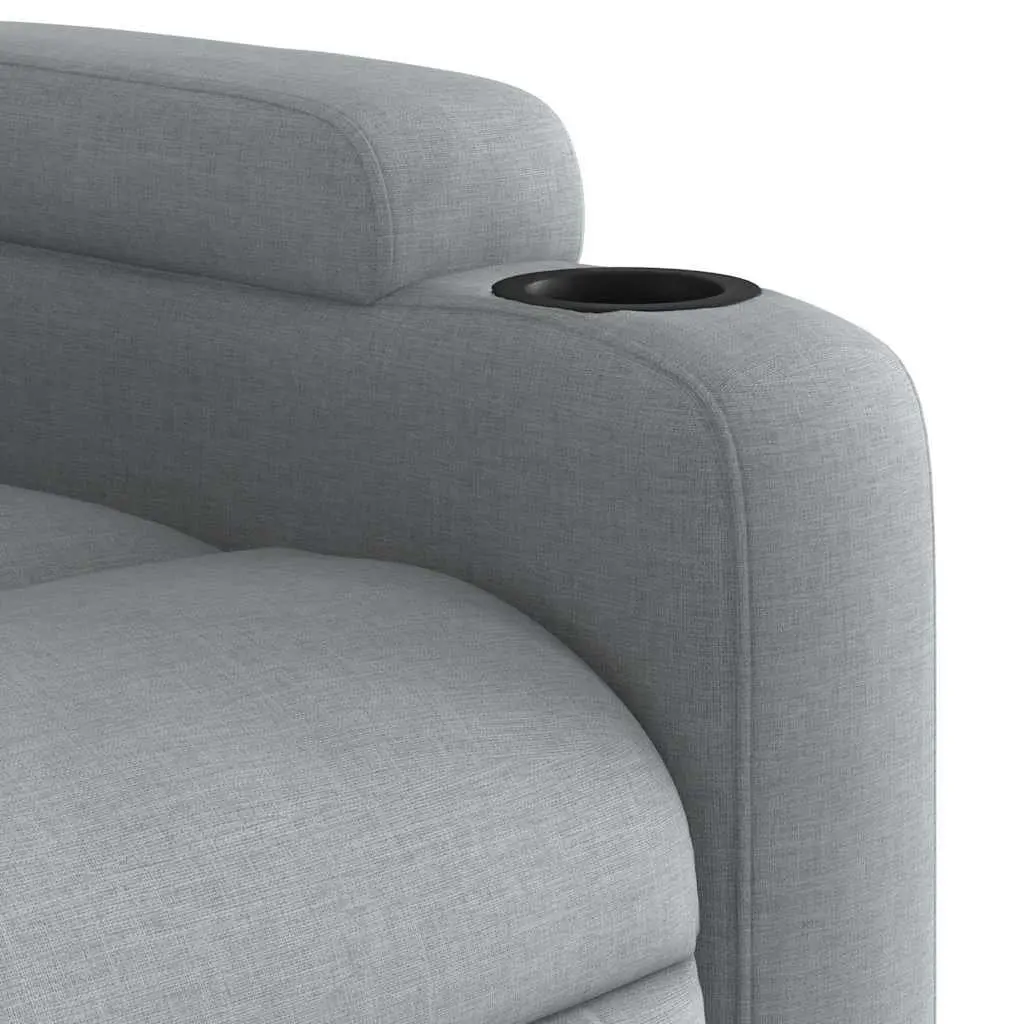 Massage Recliner Armchair Fabric Grey