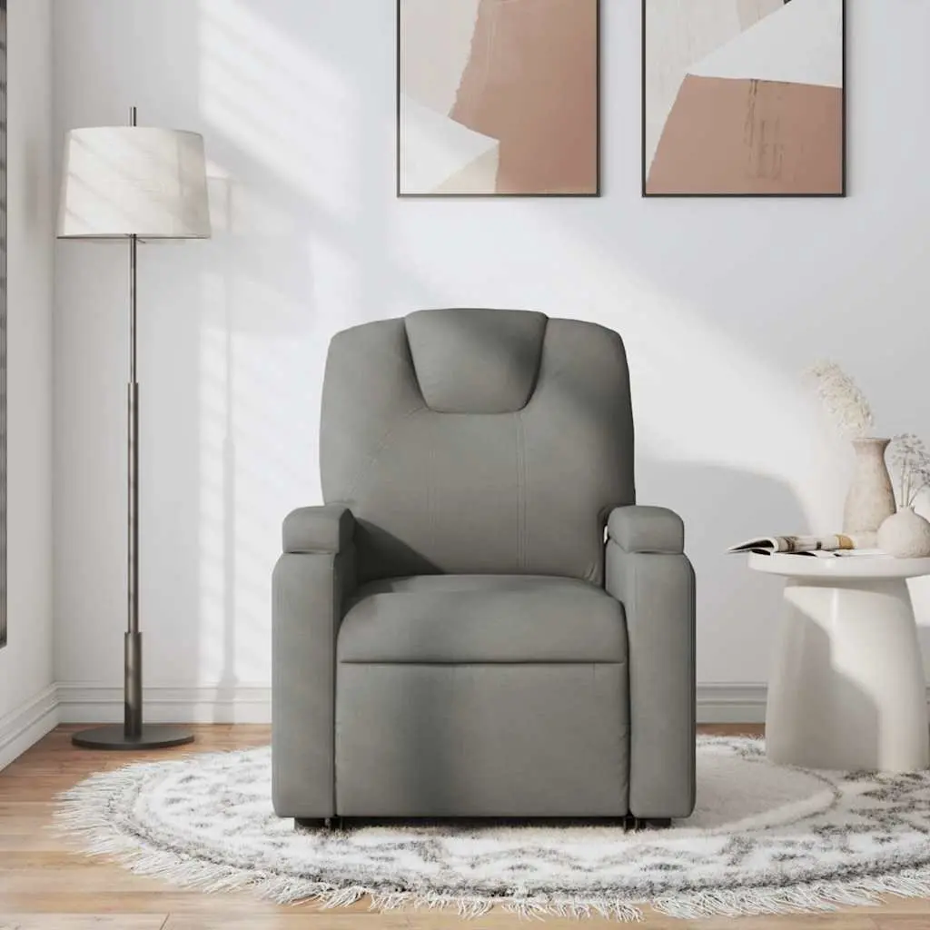 Grey Fabric Massage Recliner Chair with USB Power