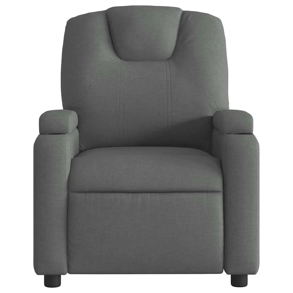 Grey Fabric Massage Recliner Chair with USB Power