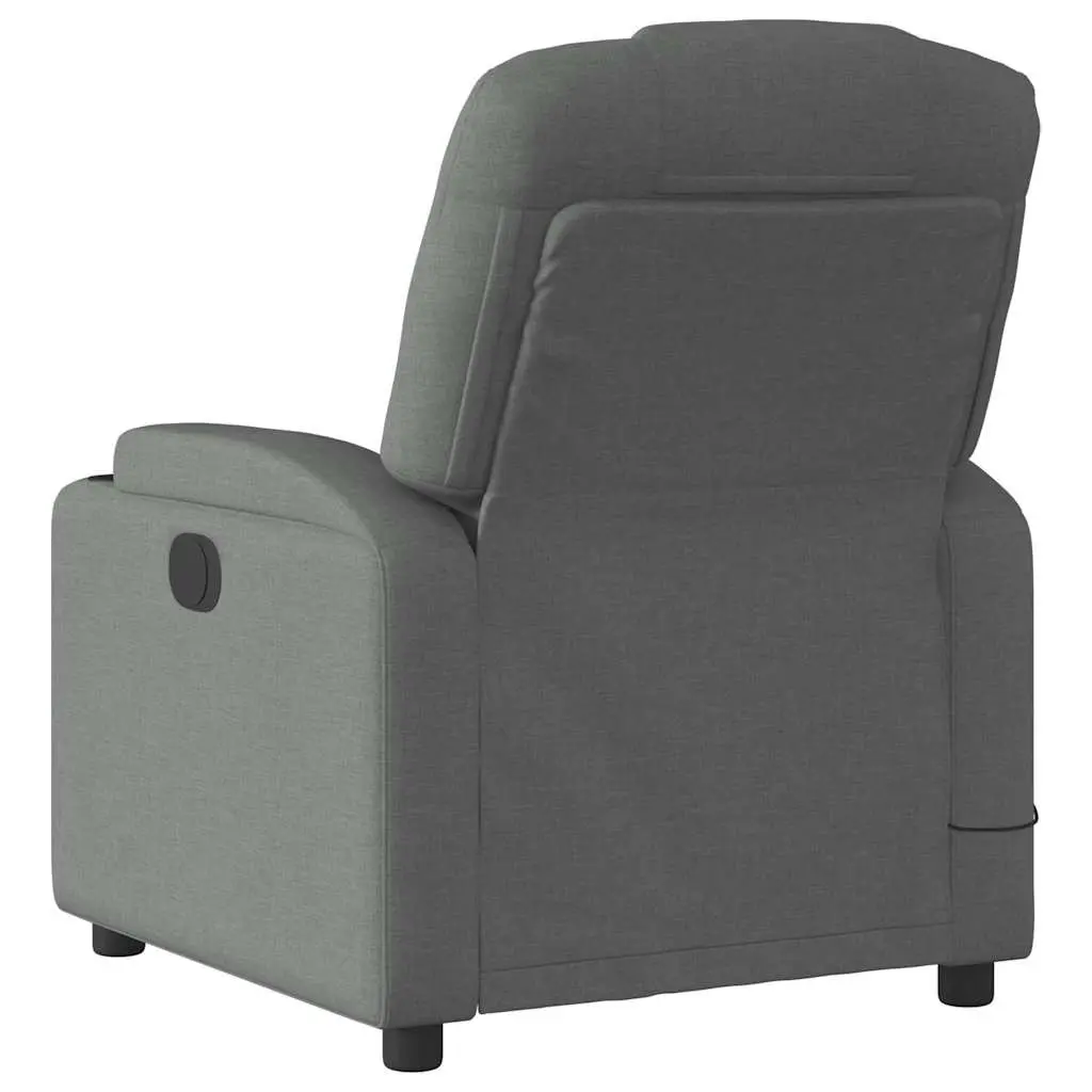 Grey Fabric Massage Recliner Chair with USB Power
