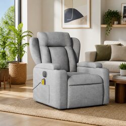 Durable Grey Fabric Massage Recliner Chair with Vibration