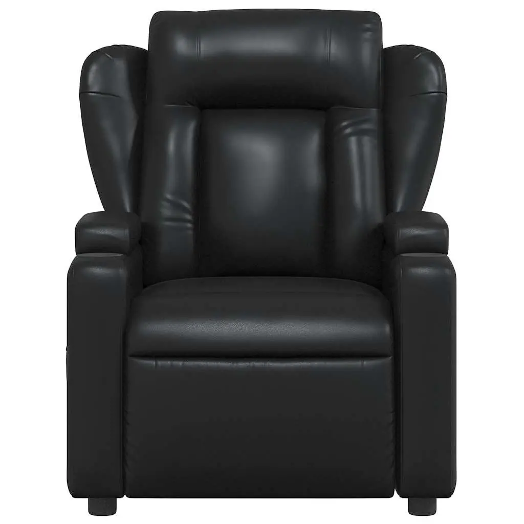 Black Faux Leather Massage Recliner Chair with Vibration