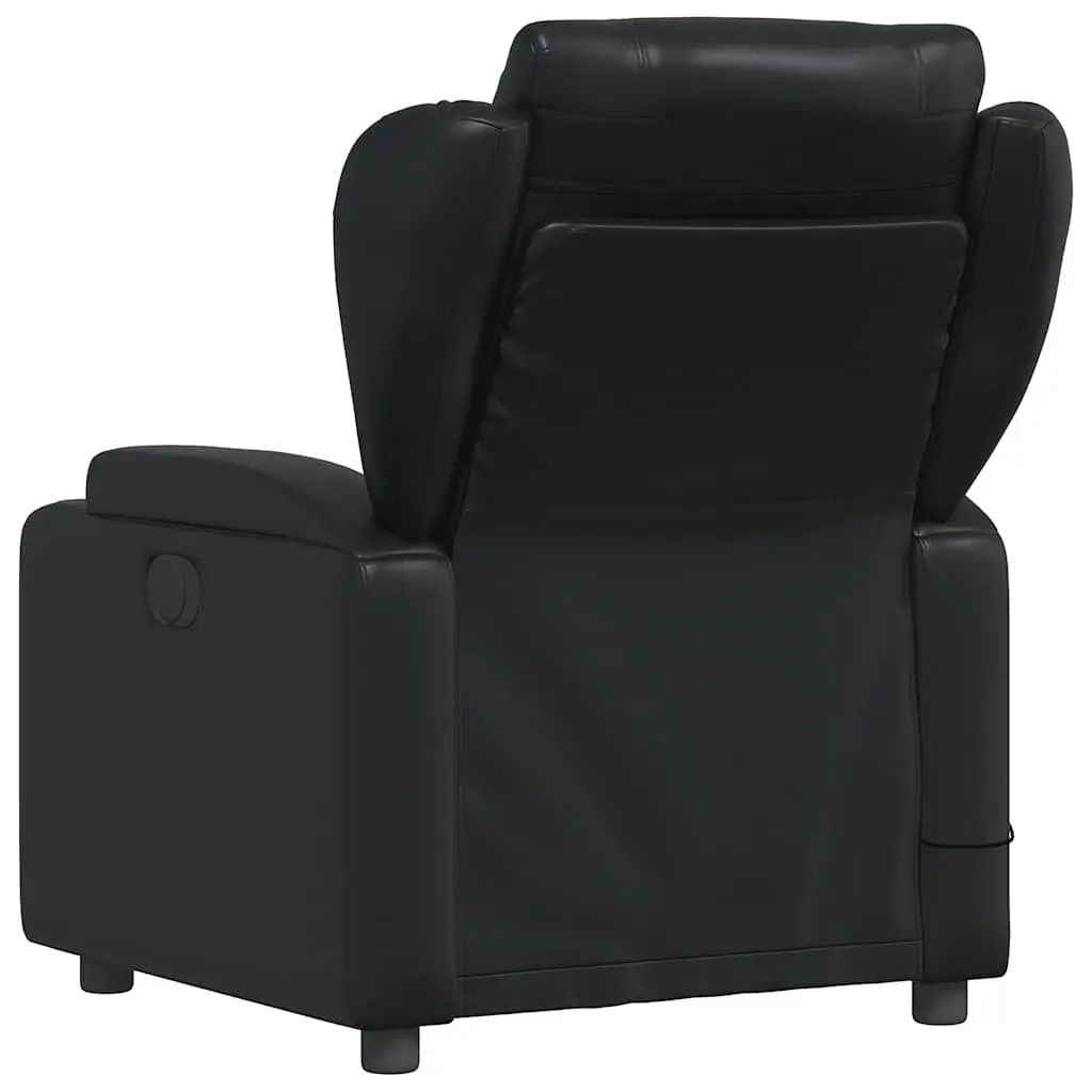 Black Faux Leather Massage Recliner Chair with Vibration