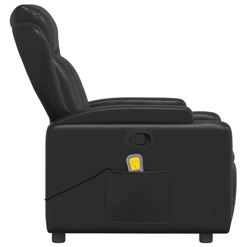 Black Faux Leather Massage Recliner Chair with Vibration