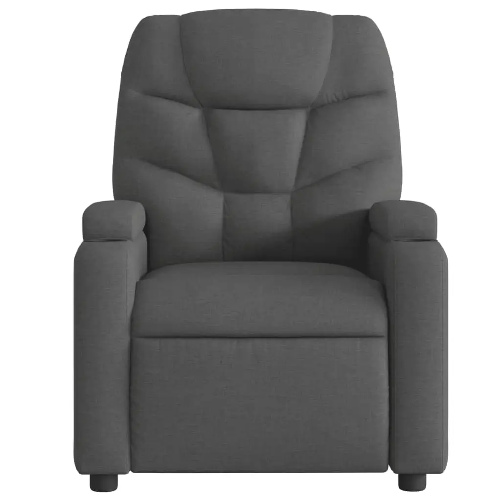 Recliner Chair Manual Recline Fabric Grey