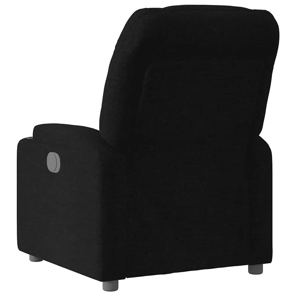 Recliner Armchair Fabric Black