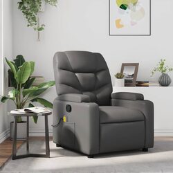 Premium Massage Recliner Chair in Faux Leather with Cup Holders
