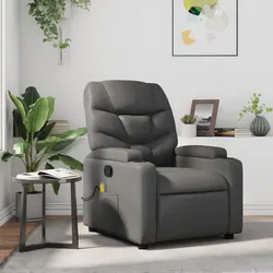 Premium Massage Recliner Chair in Faux Leather with Cup Holders