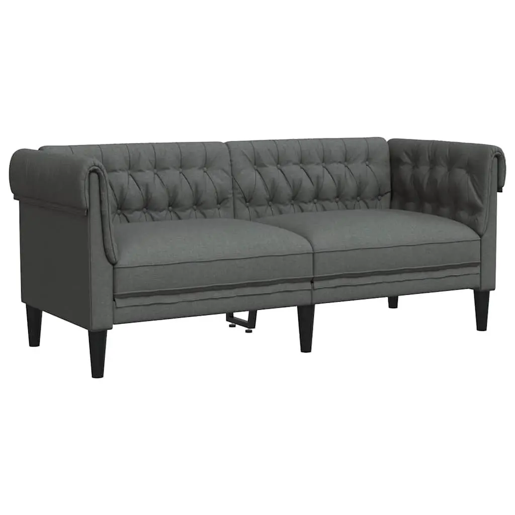 Grey Fabric Chesterfield Sofa for Living Room
