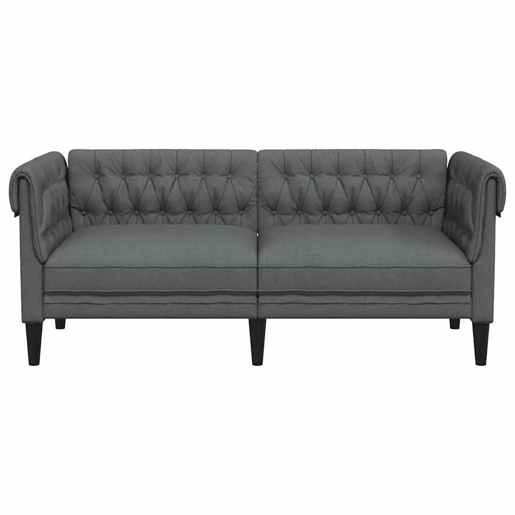 Grey Fabric Chesterfield Sofa for Living Room