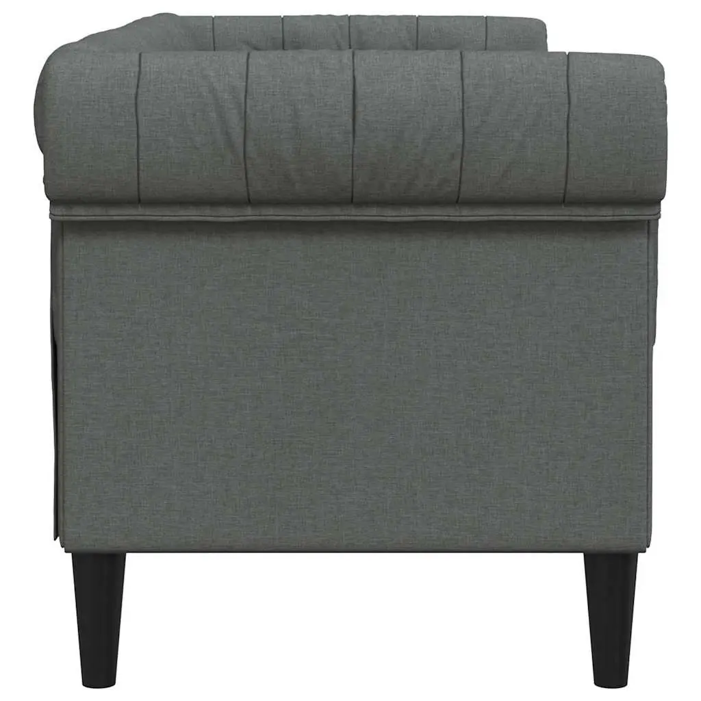 Grey Fabric Chesterfield Sofa for Living Room