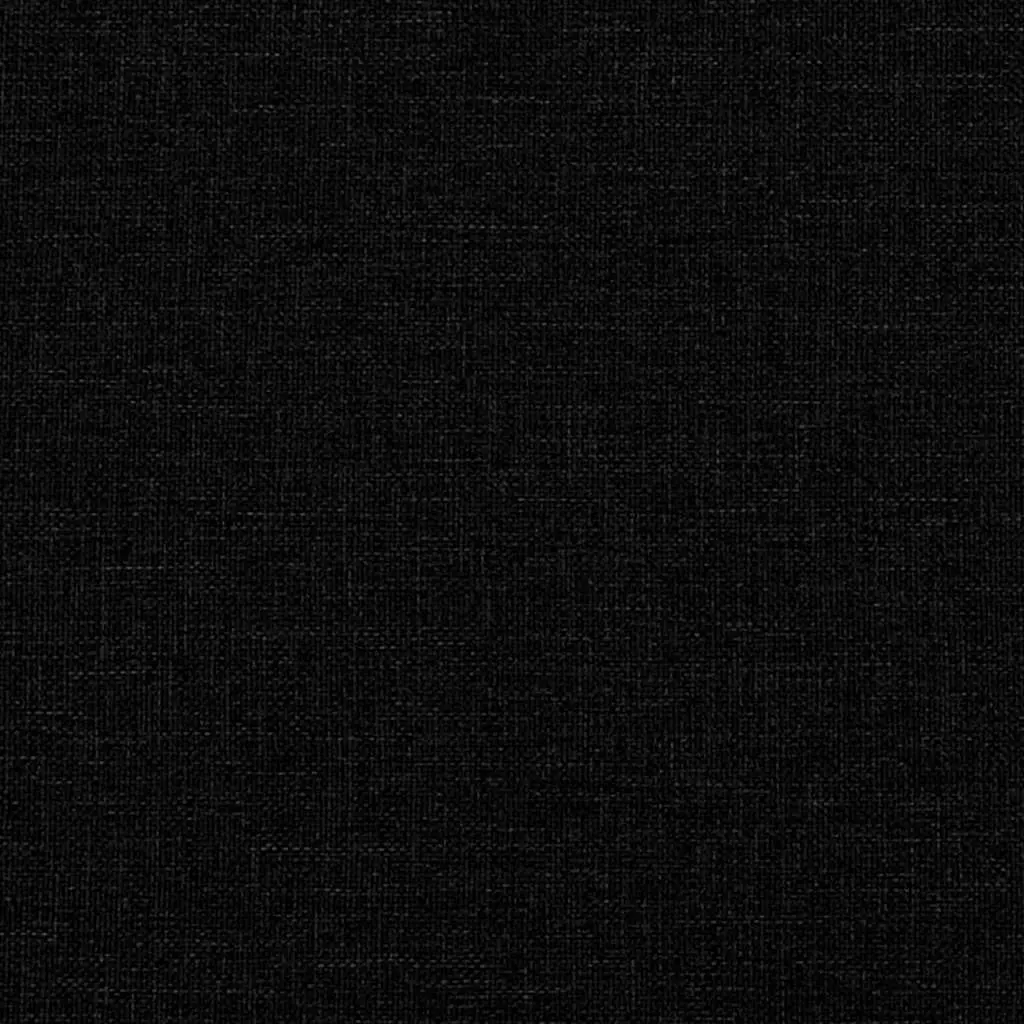 3-Seater Sofa Fabric Black Chesterfield Rolled Arm Deep Backrest
