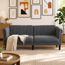 Premium Grey Velvet 2-Seater Sofa for Modern Spaces
