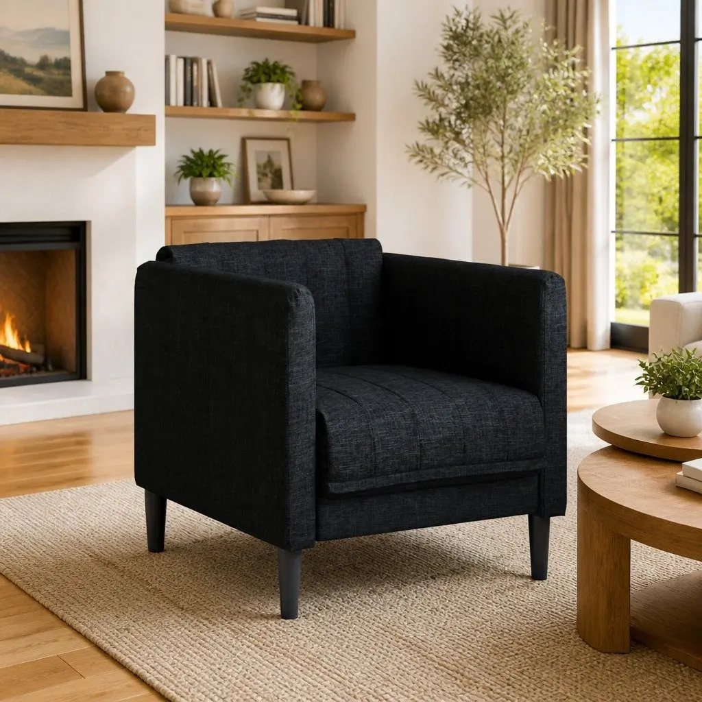 Black Fabric Sofa Chair for Relaxing
