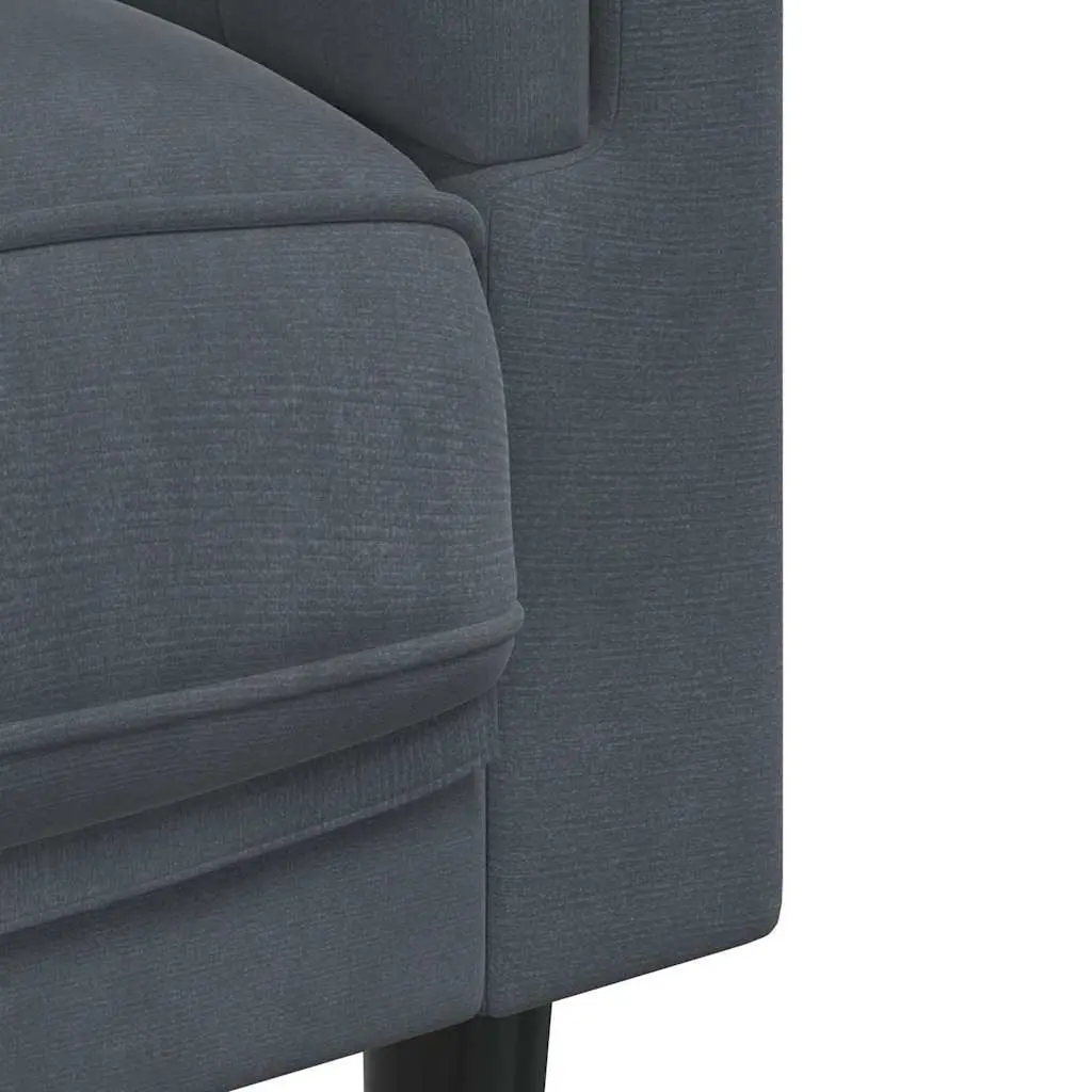 Grey Velvet 2-Seater Sofa with Supportive Cushions