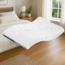 Medium Firm Pocket Spring Mattress 137x190cm White Fabric