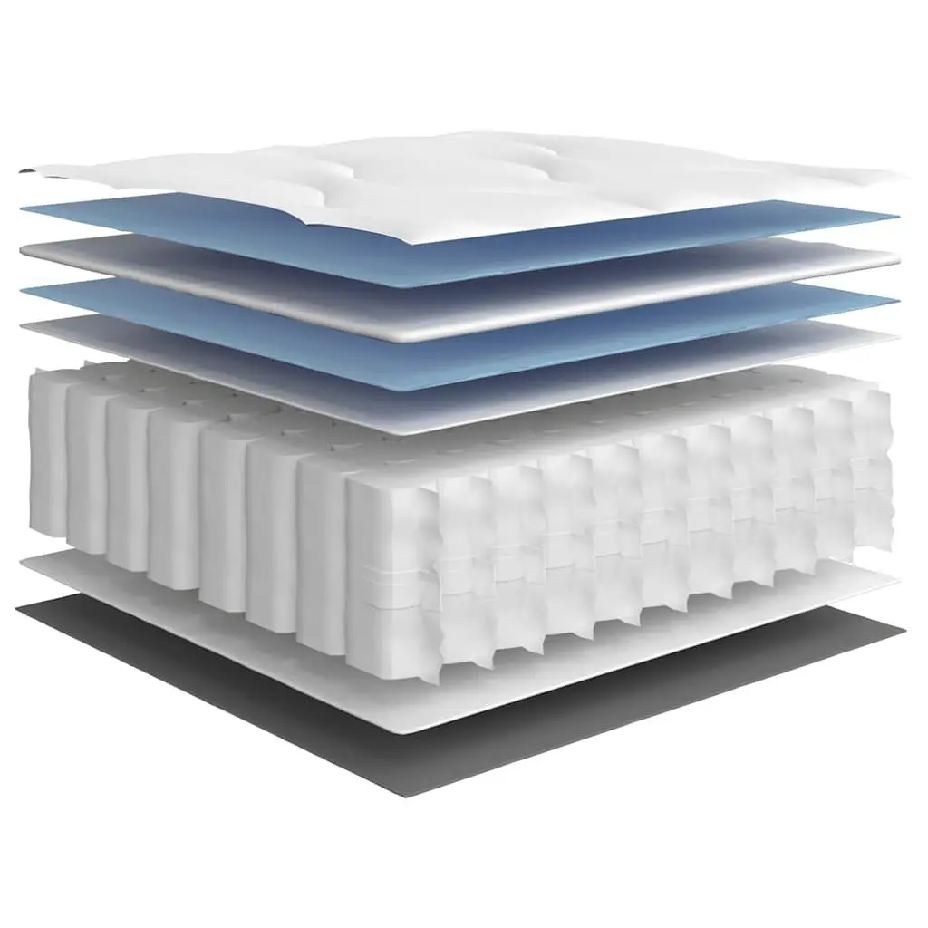Pocket Spring Mattress King Size 183x203 cm Medium Firmness White Bedding
