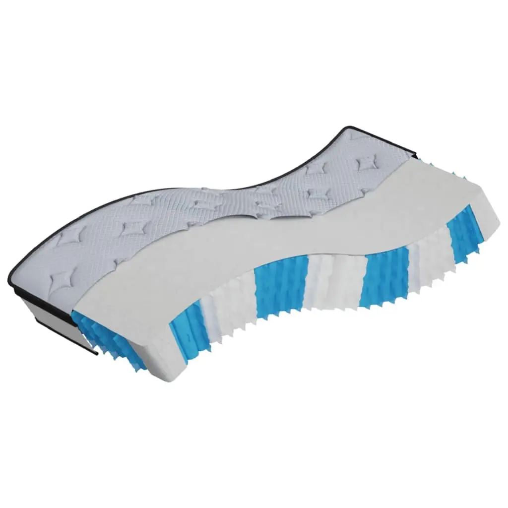 Pocket Spring Mattress 90x190cm Grey Medium Firmness 7 Zones Sleep Support
