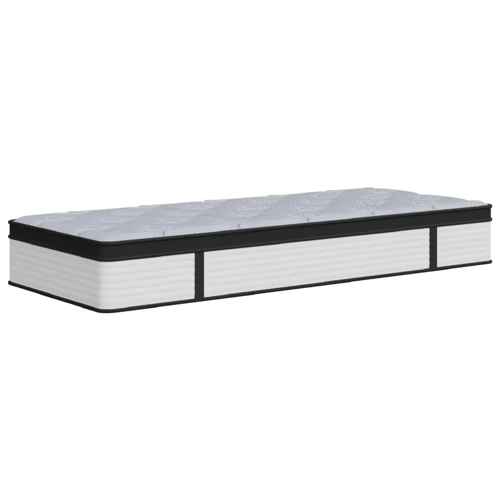 Pocket Spring Mattress 90x190cm Grey Medium Firmness 7 Zones Sleep Support