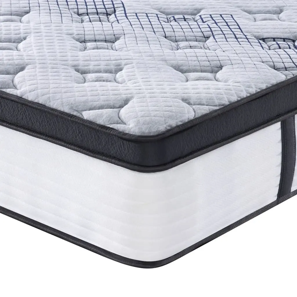 Pocket Spring Mattress 90x190cm Grey Medium Firmness 7 Zones Sleep Support