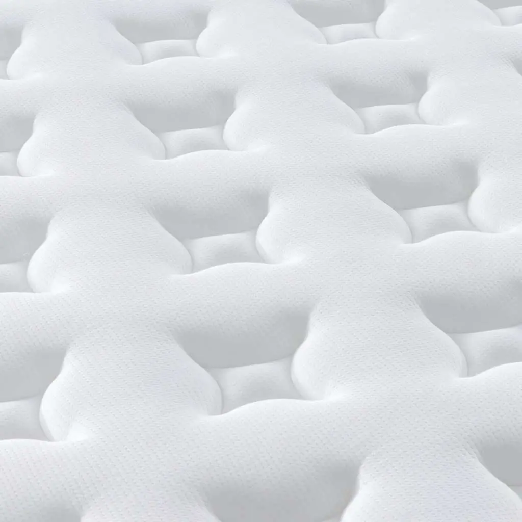 Pocket Spring Mattress Fabric 152x203cm White Medium Firm