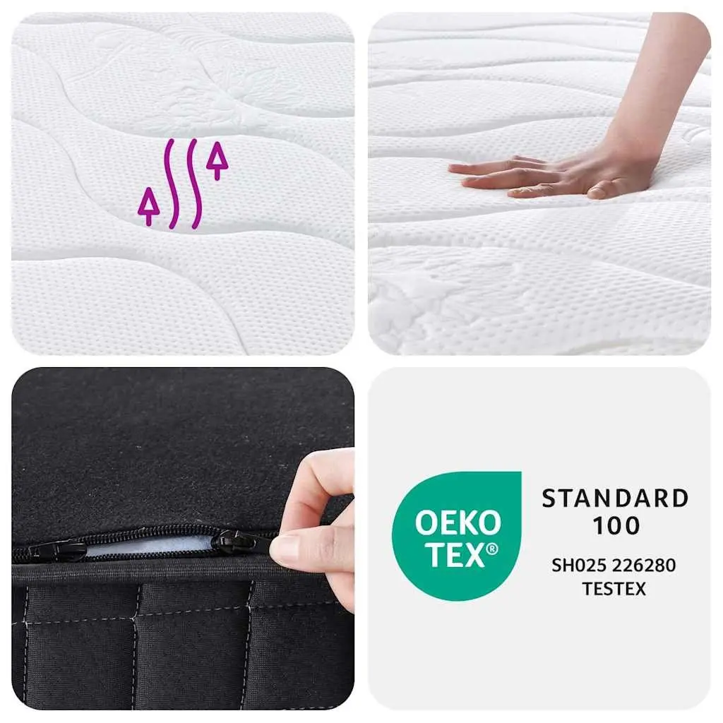 Bonnell Spring Mattress Medium Firm 107x203cm White King Single Comfort Bed