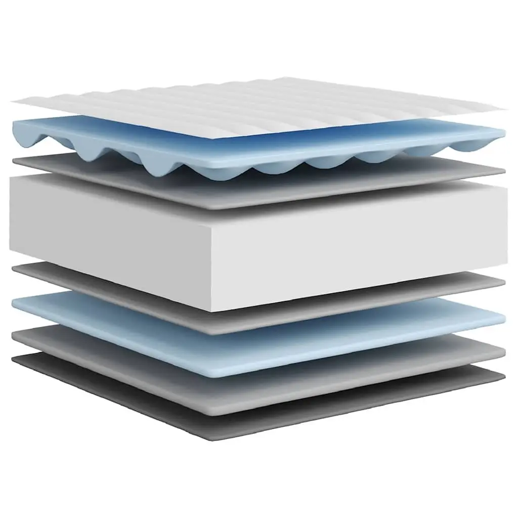 Foam Mattress 137x190 cm Double-Sided White