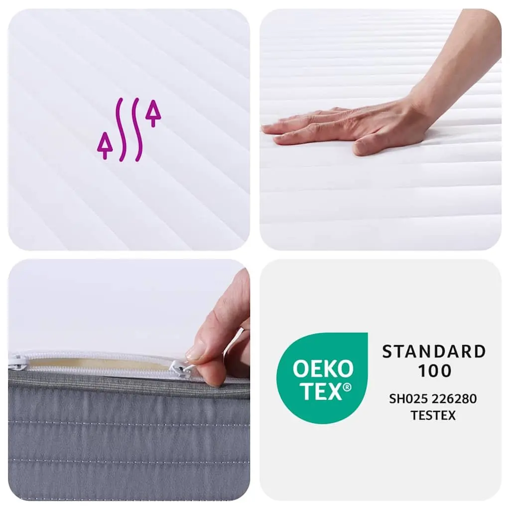 Foam Mattress 137x190 cm Double-Sided White