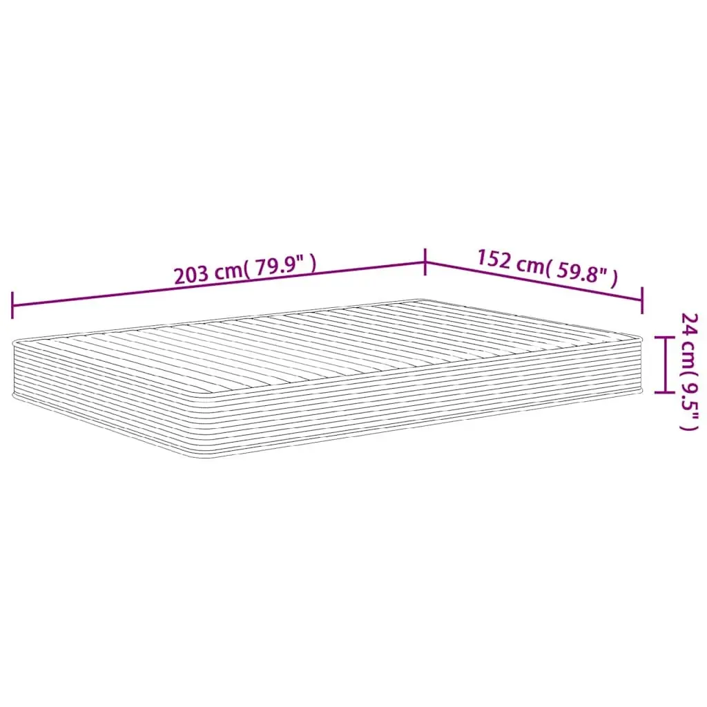 Queen Size Foam Mattress Medium Soft 152x203 cm Double Sided Flippable Bed