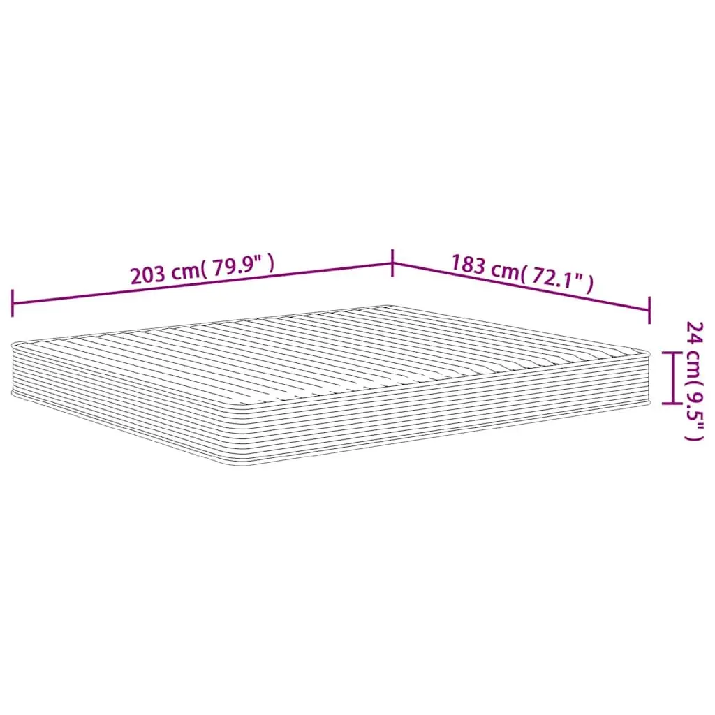 King Size Foam Mattress Medium Soft 183x203 cm