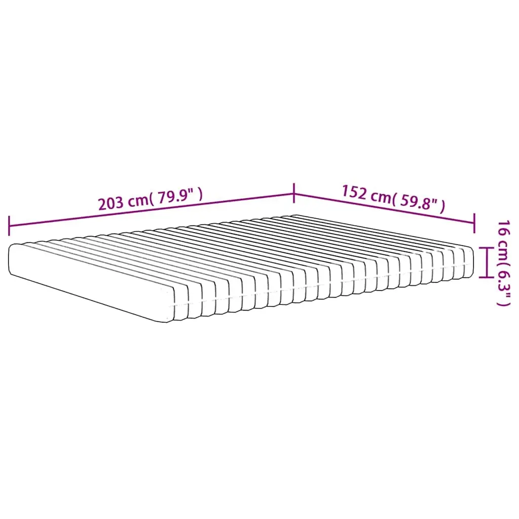 Queen Size Foam Mattress 152x203 cm
