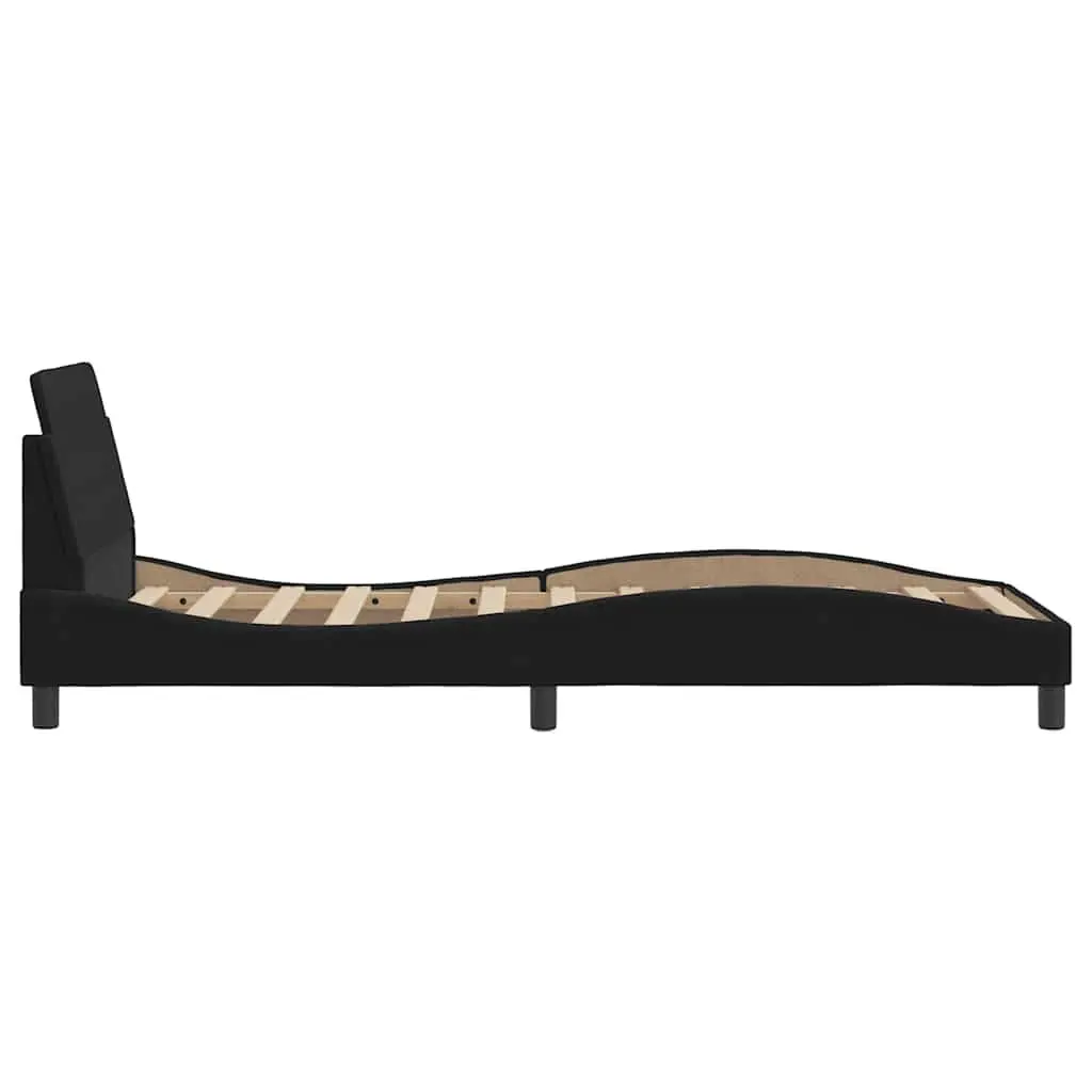 Bed Frame Velvet Upholstery 90x190 cm Black