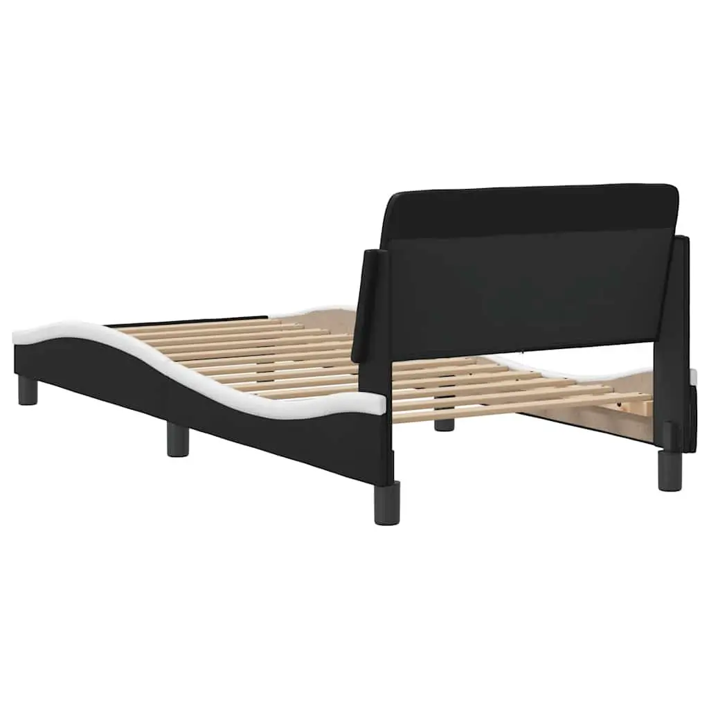 Bed Frame Faux Leather 90x190 cm Black