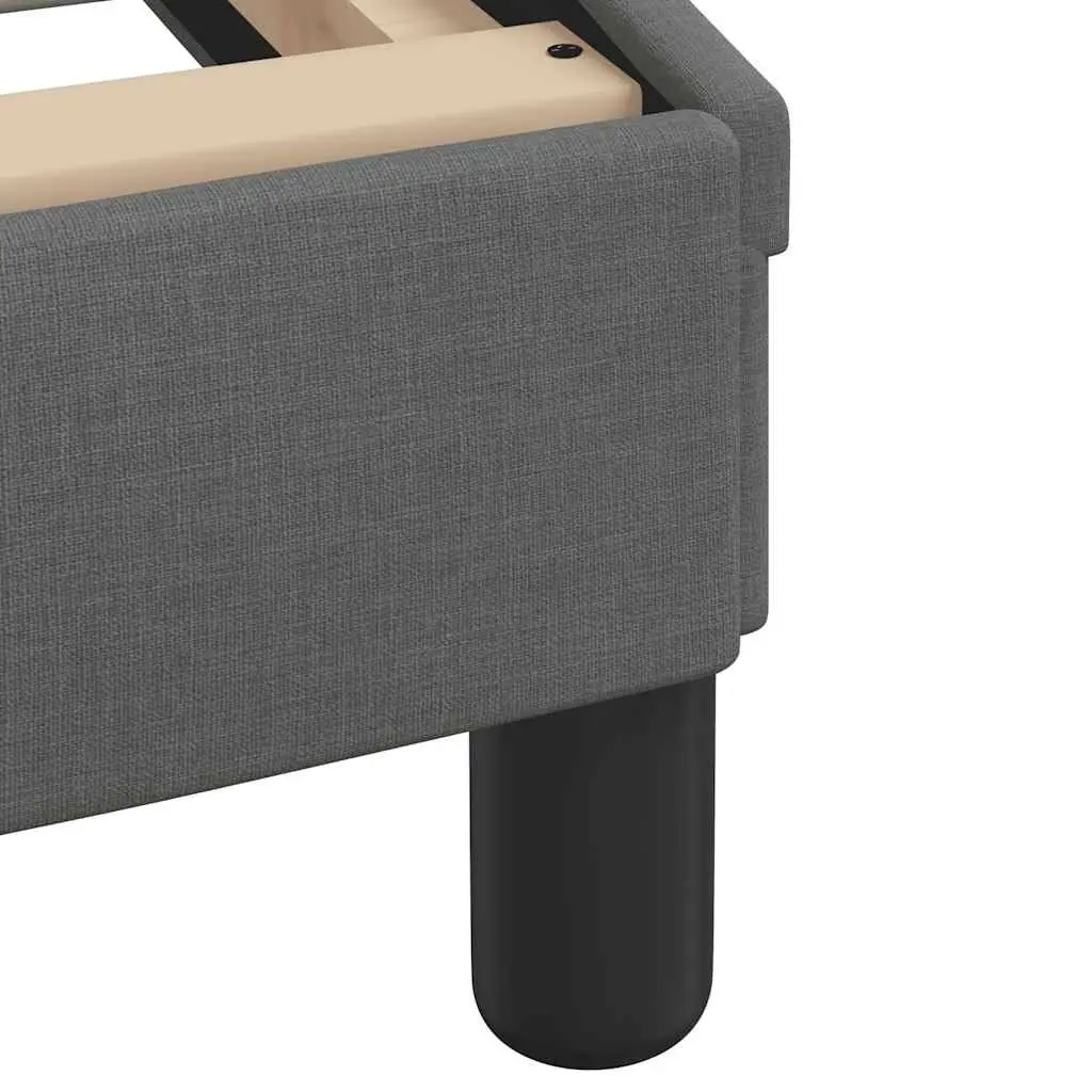 King Bed Frame 180x200cm with Grey Fabric Headboard