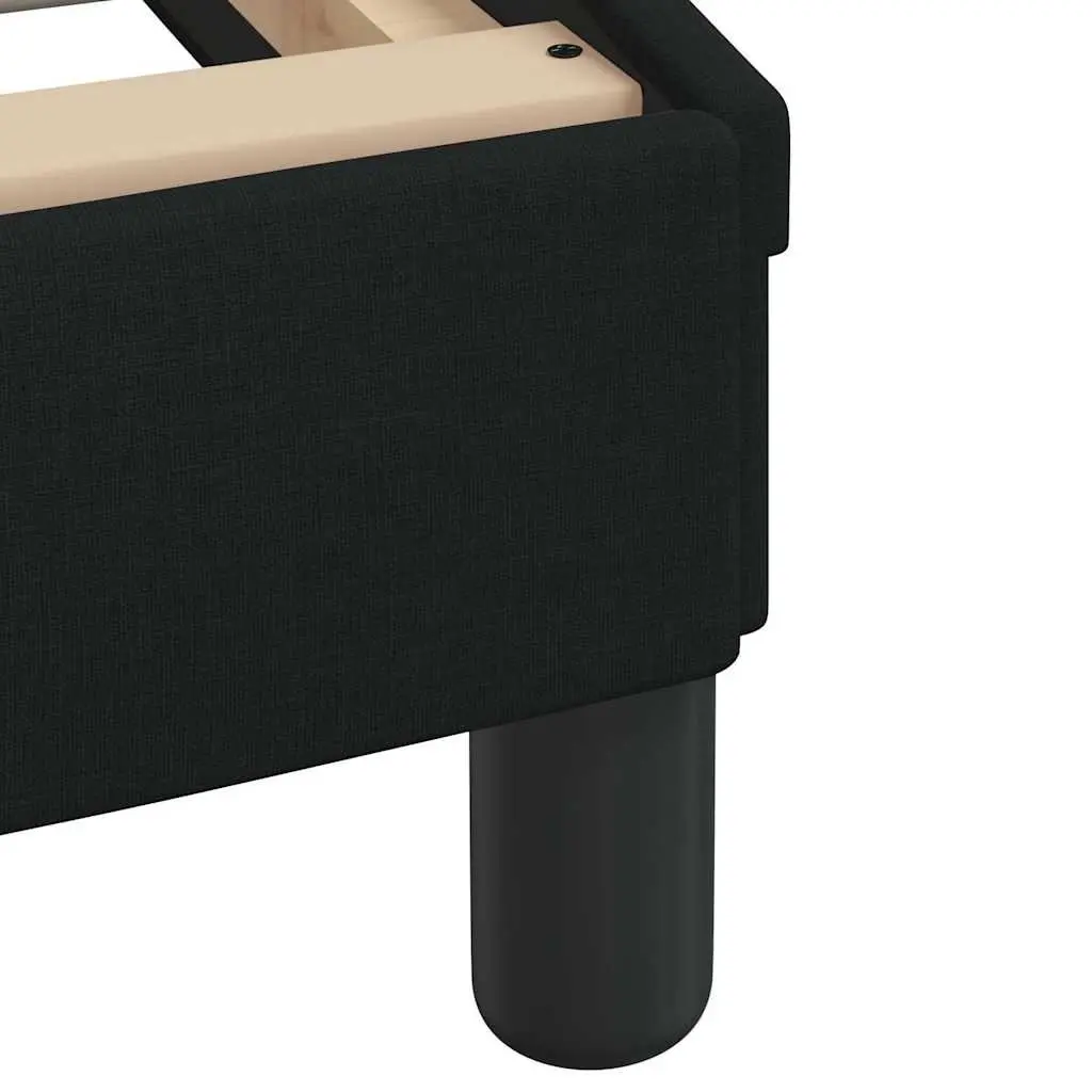 King Bed Frame 180x200 cm with Black Fabric Headboard