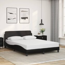 Durable Double Bed Frame with Elegant Padded Headboard